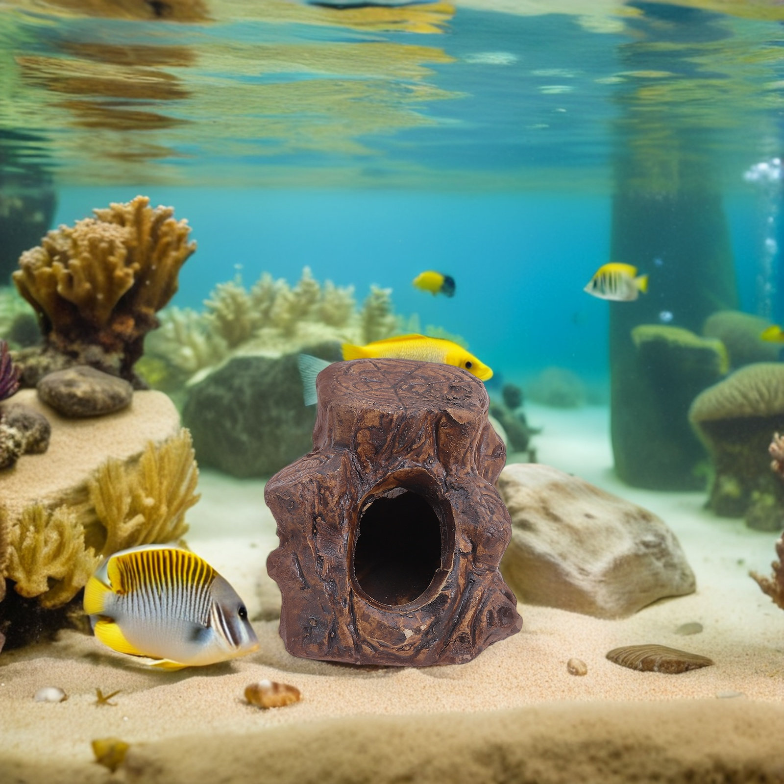 2 Pcs Fish Tank Aquarium Hide  - Hide Cave Ceramic recension och pris