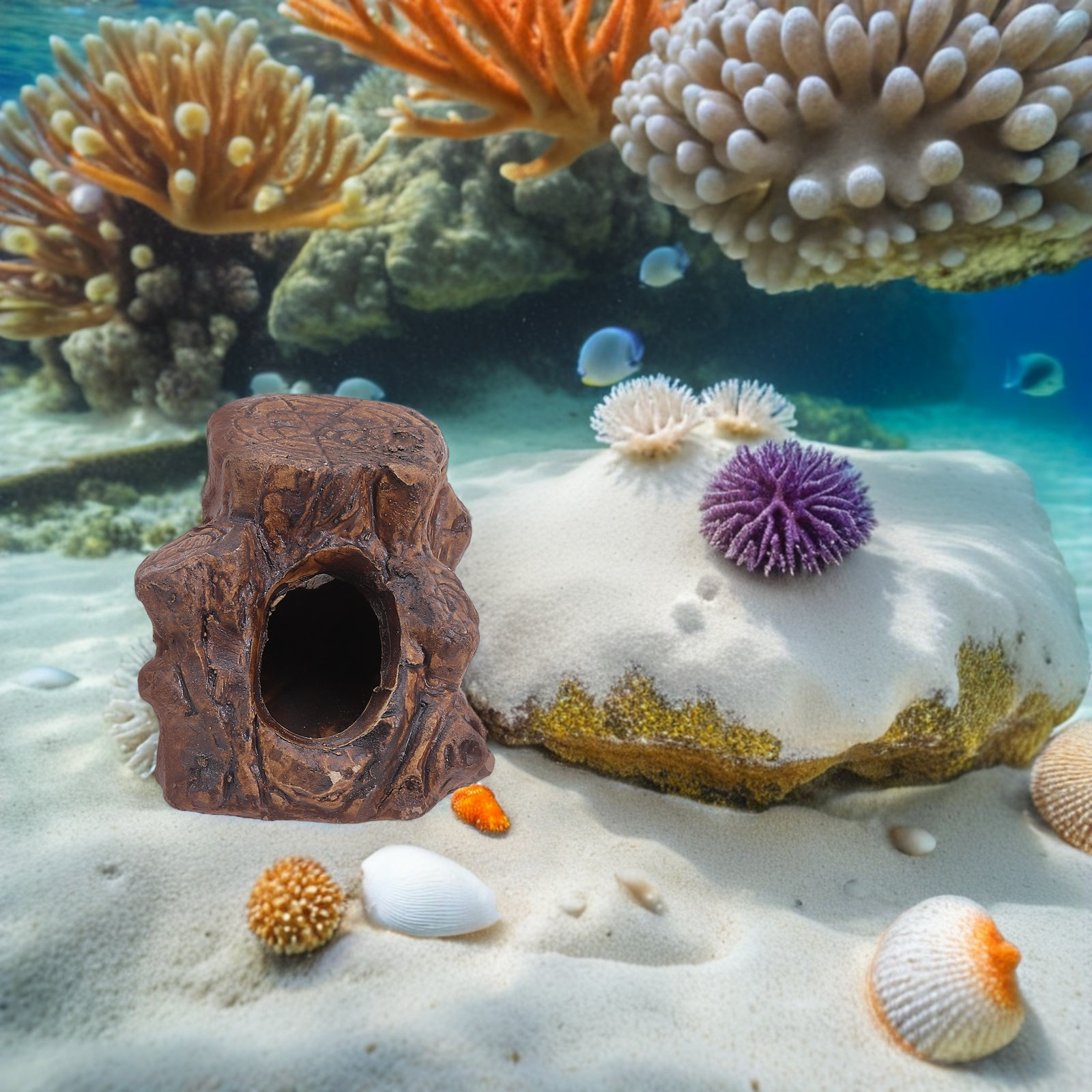 2 Pcs Fish Tank Aquarium Hide  - Hide Cave Ceramic recension och pris