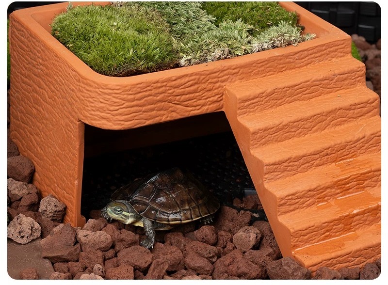 Aquarium Turtle Basking Platfo - Hide Cave Ceramic recension och pris