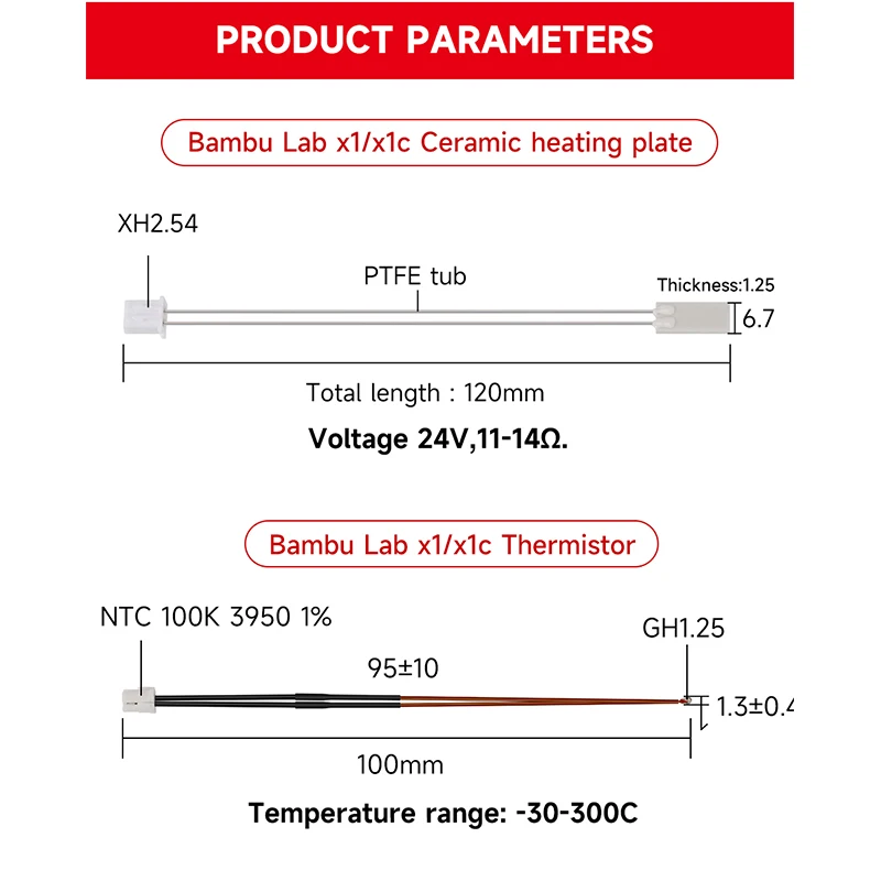 For Bambulab Hotend Heater The - Ceramic Heat Emitter recension och pris