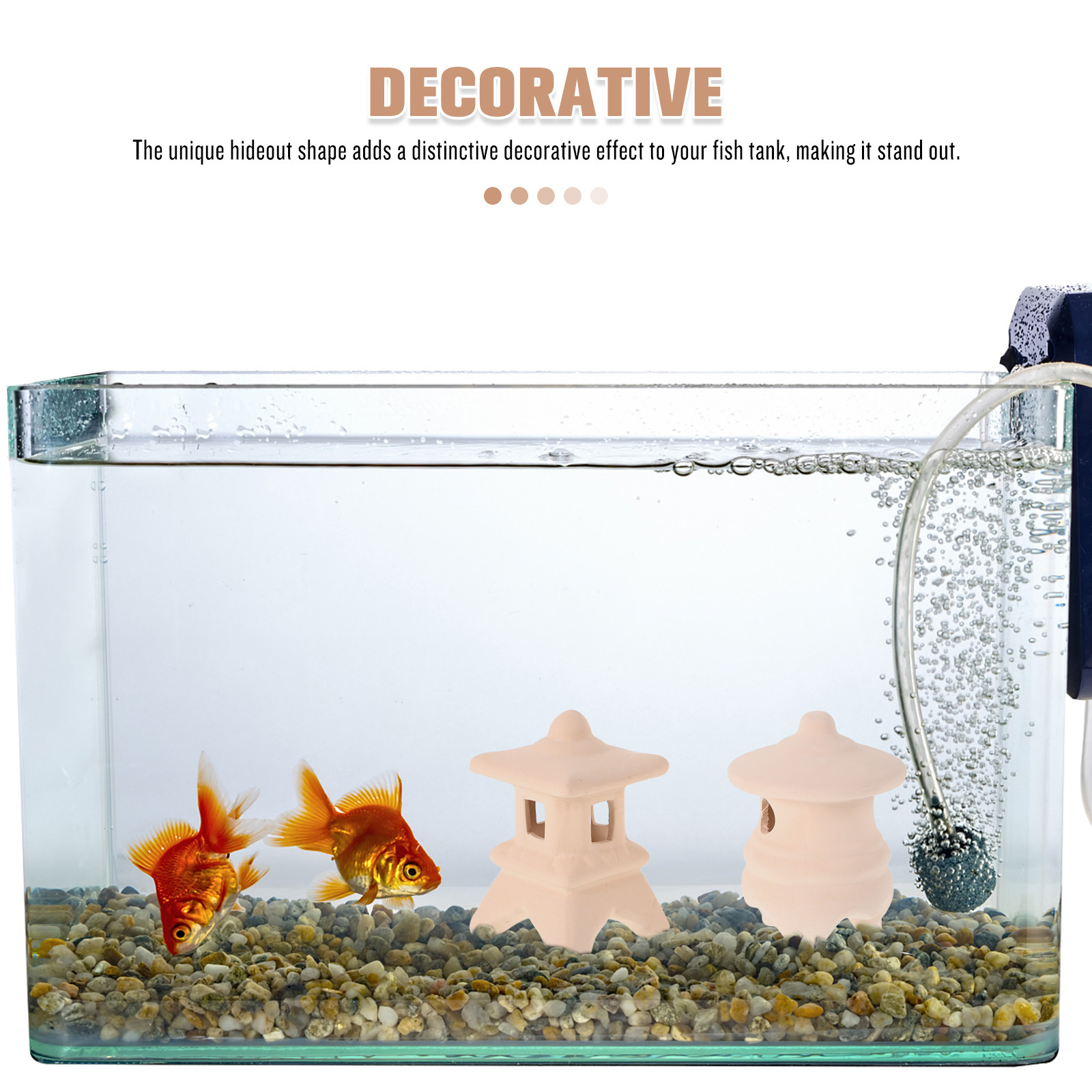 2Pcs Ceramic Fish Tank Decor F - Hide Cave Ceramic recension och pris